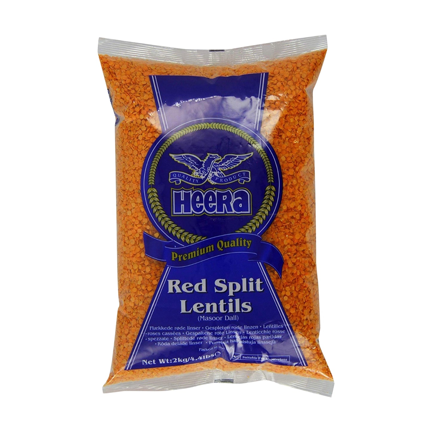 HEERA RED SPLIT LENTILS 5 X 2KG